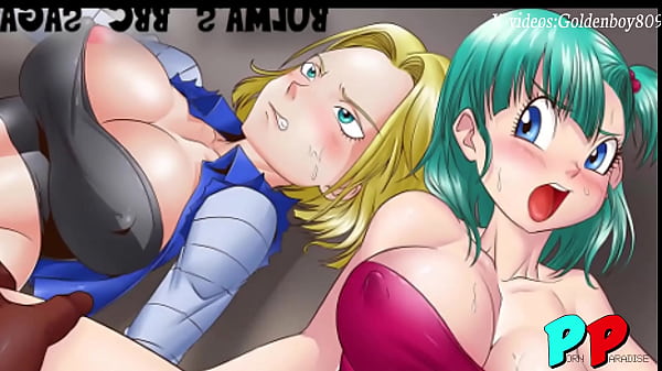 Dragon Ball Hentai: Bulma and 18 fucked by black androids