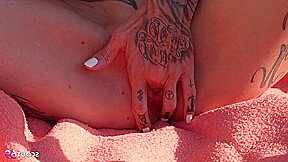 A nymphomaniac, fit German woman named Sophie Logan, covered in many tattoos, was picked up for sex.